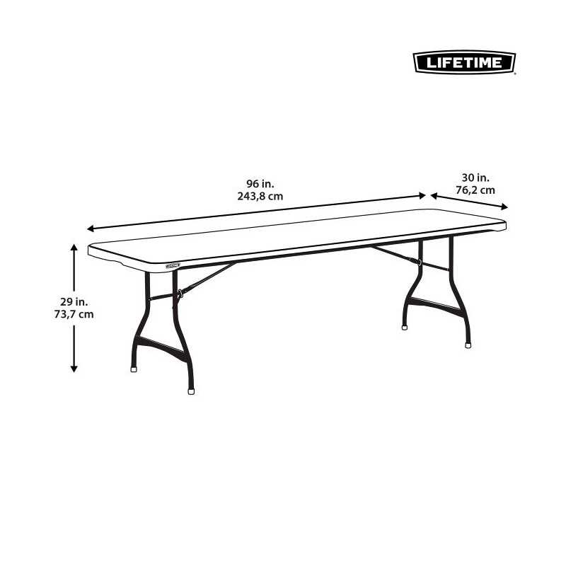 Lifetime 8-Foot Nesting Table - Black (280462)