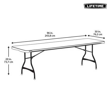 Lifetime 8-Foot Nesting Table - Black (280462)