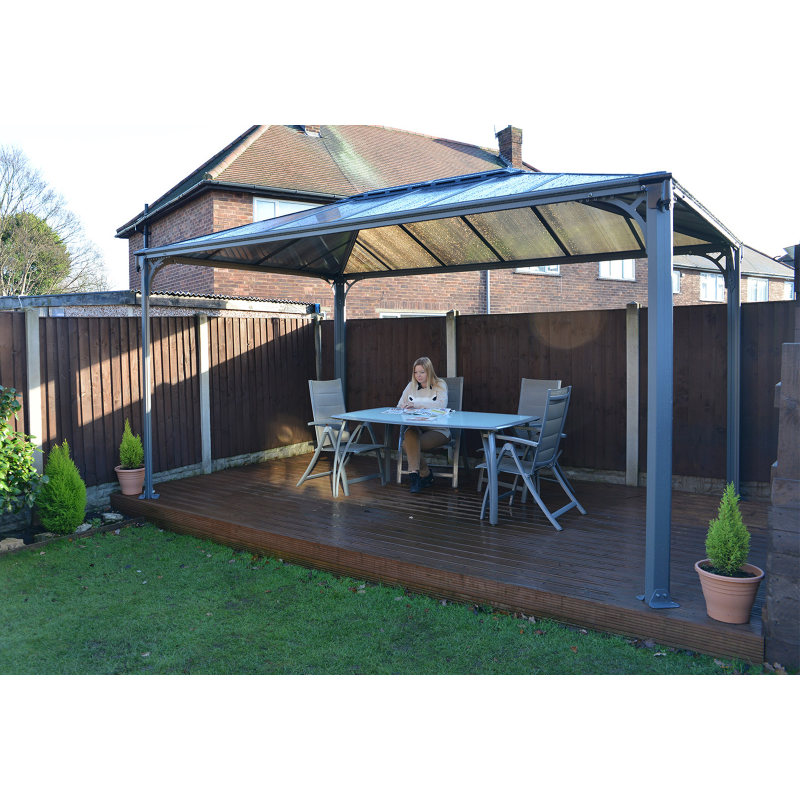 Palram - Canopia 10x14 Martinique Rectangle Garden Gazebo Kit (HG9170)