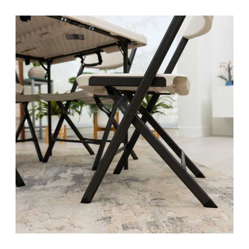 Lifetime 37" Fold-in-Half Commercial Table & 4 Chair Set – (81324)