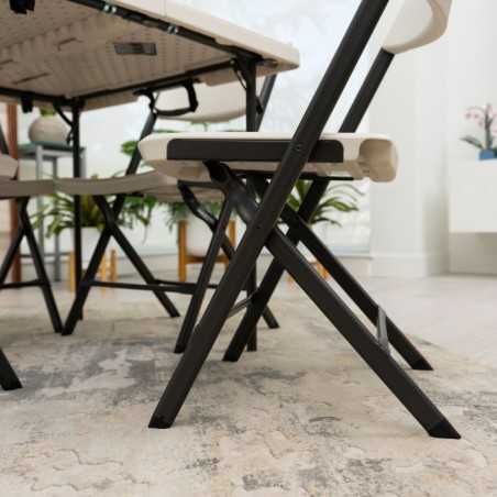 Lifetime 37" Fold-in-Half Commercial Table & 4 Chair Set – (81324)
