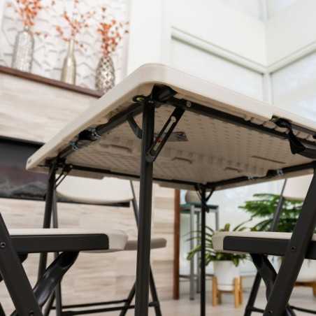 Lifetime 37" Fold-in-Half Commercial Table & 4 Chair Set – (81324)