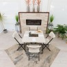 Lifetime 37" Fold-in-Half Commercial Table & 4 Chair Set – (81324)