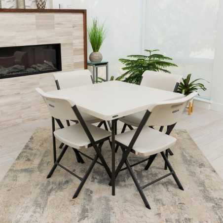 Lifetime 37" Fold-in-Half Commercial Table & 4 Chair Set – (81324)