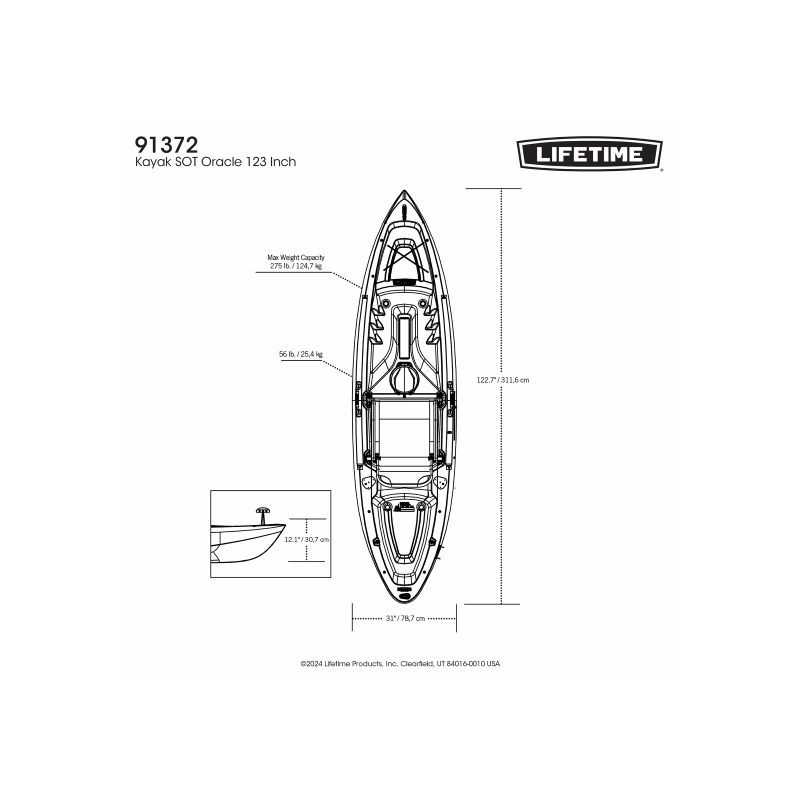 Lifetime Oracle 103 Sit-On-Top Kayak with Paddle – (91372)