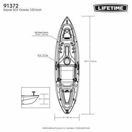Lifetime Oracle 2-Pack 103 Sit-On-Top Kayaks with Paddles – (91373)