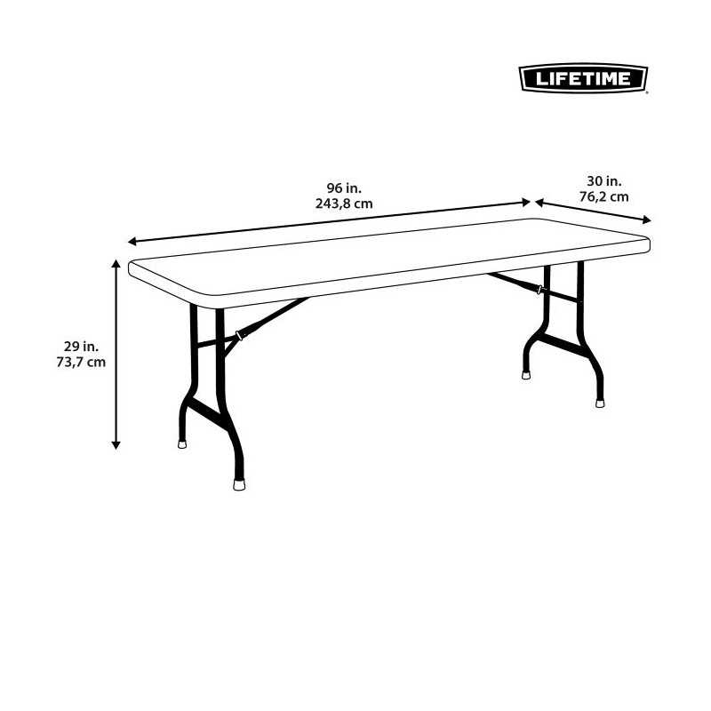Lifetime 8-Foot Folding Table - Almond (22984)