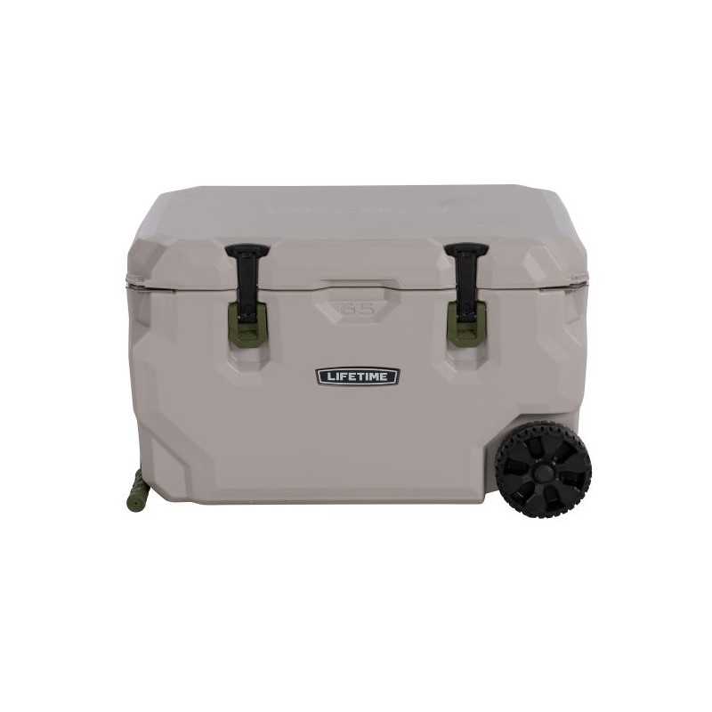 Lifetime 65 quart Glacier Series Cooler with Wheels - Pumice Stone (91179)