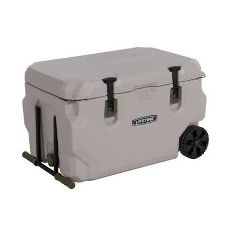 Lifetime 65 quart Glacier Series Cooler with Wheels - Pumice Stone (91179)