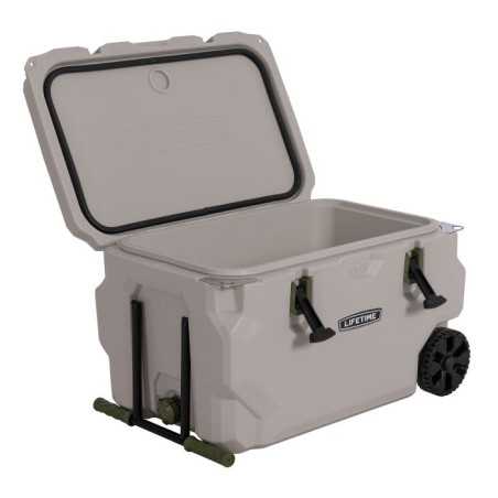 Lifetime 65 quart Glacier Series Cooler with Wheels - Pumice Stone (91179)