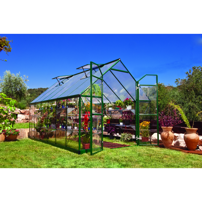 Palram - Canopia 8x12 Balance Hobby Greenhouse Kit - Green (HG6112G)