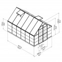 Palram 8x12 Balance Hobby Greenhouse Kit -  Green (HG6112G)