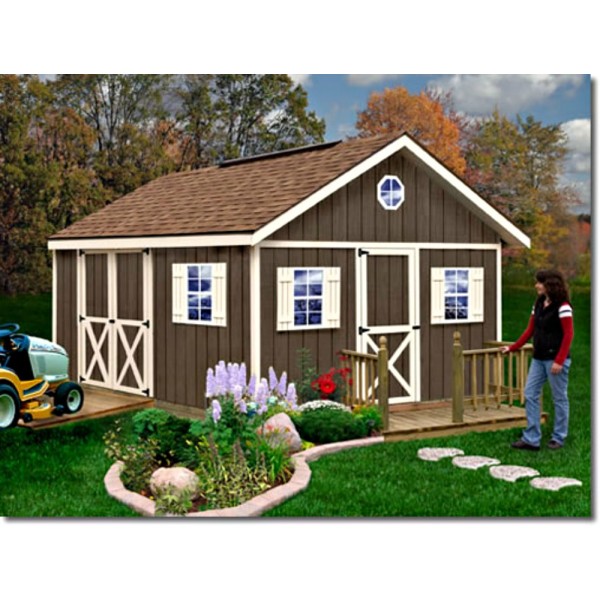 fairview 12x16 wood storage shed kit - all pre-cut