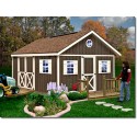Fairview 12x12 Wood Storage Shed Kit - ALL Pre-Cut (fairview_1212)