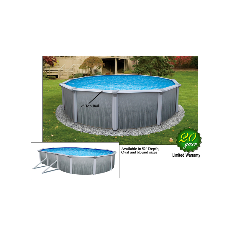 Blue Wave Martinique 15' Round 52" Deep Steel Pool Kit (NB2610)