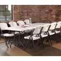 Lifetime 21-Pack  8 Ft. Commercial Plastic Folding Banquet Tables - Almond (82984)