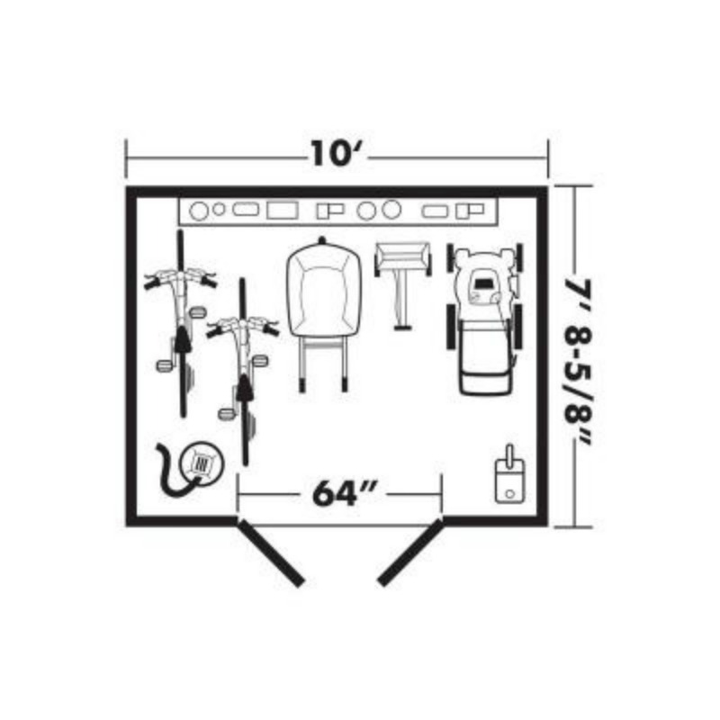 Handy Home Somerset 10x8 Wood Storage Shed w/ Floor (18502-1)