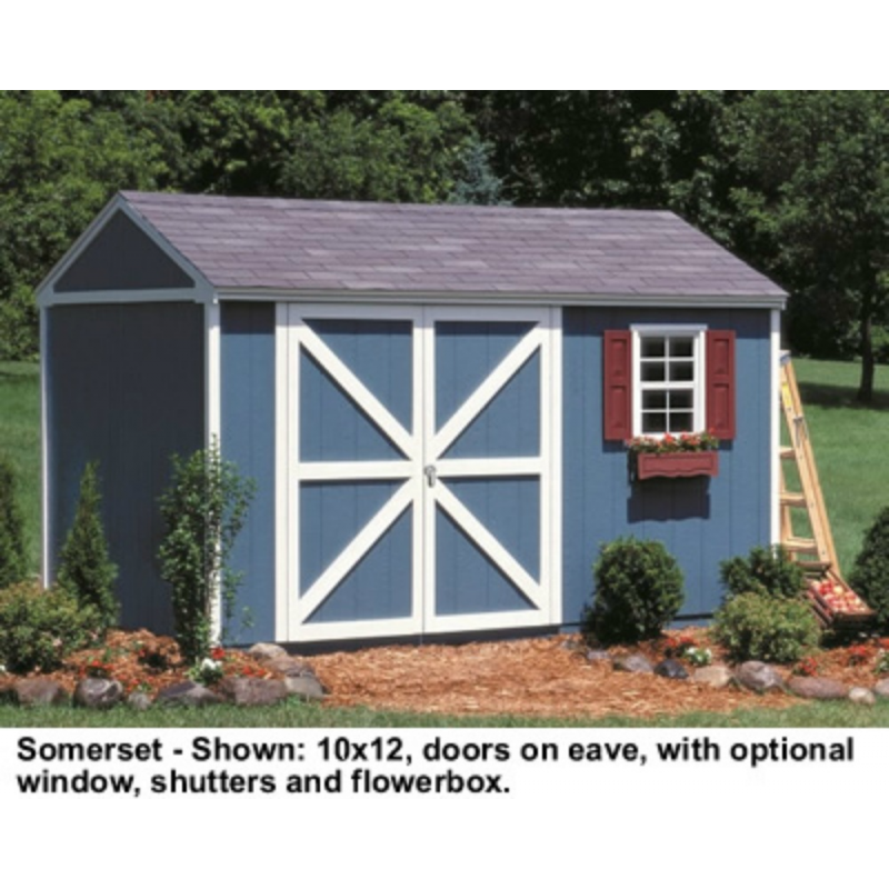 Handy Home Somerset 10x8 Wood Storage Shed w/ Floor (18502-1)