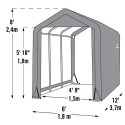 ShelterLogic 6×12×8 Peak Style Storage Shed - Grey (70413)