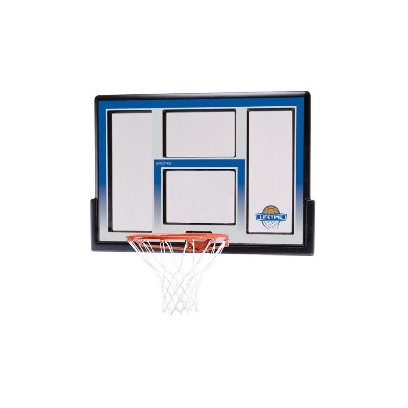 Lifetime 48 in. Shatter Proof Fusion Basketball Backboard, Orange Slam-It Rim (73621)