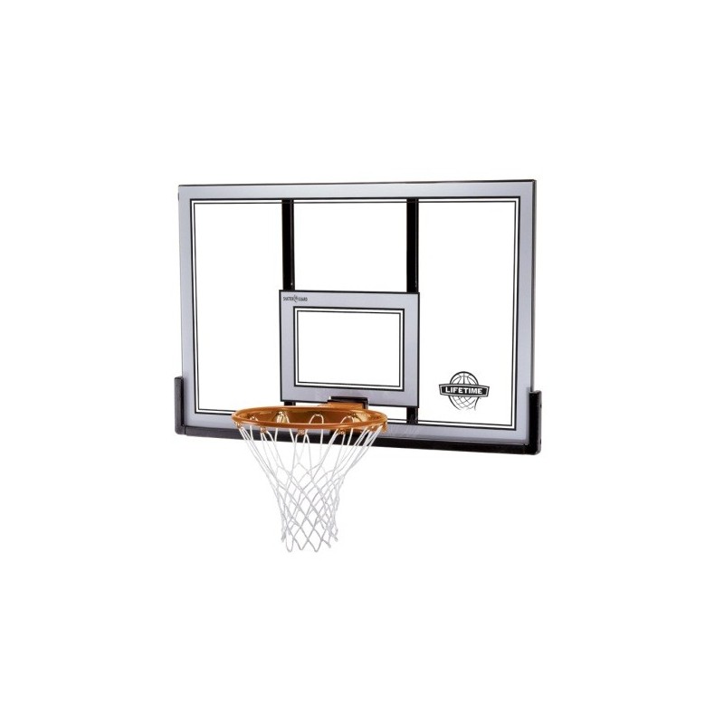 Lifetime 50 in. Shatter Proof Steel-Framed Basketball Backboard with Slam-It Pro Rim (79910)