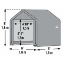 ShelterLogic 6x6x6 Peak Style Storage Shed - Grey (70401)