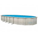 Tahitian 18' x 33' Oval 54" Steel Wall Pool With Resin Toprail And S.S. Panel (NB1208)