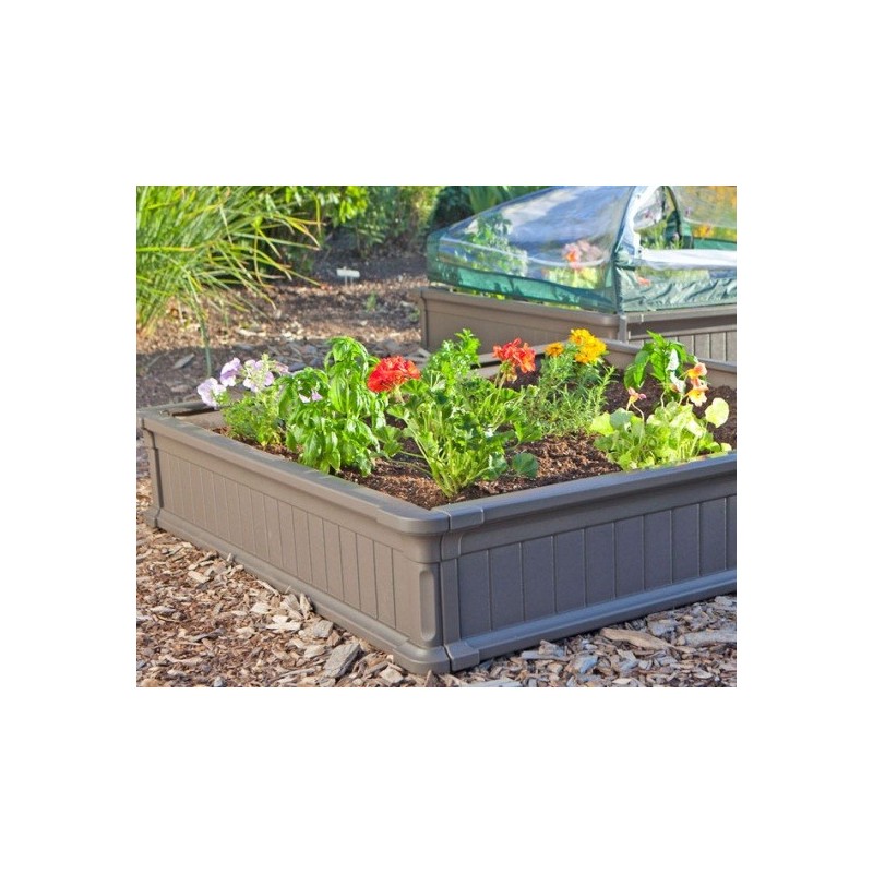 Lifetime Raised Garden Bed Kit 2 Beds -1 Vinyl Enclosure (60053)