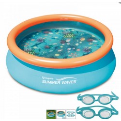Blue Wave 3D Fast Set Round Family Pool - 7-ft (NT5007)