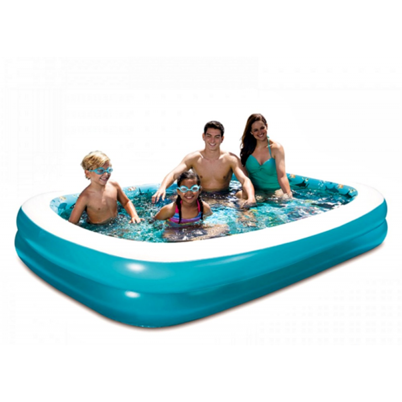 Blue Wave 3D Inflatable Rectangular Family 103 x 69 in. Pool  (NT5051)