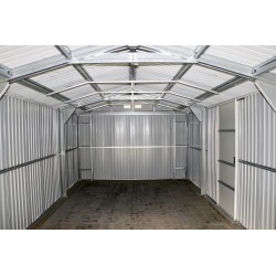 DuraMax 12x26 Imperial Steel Storage Garage Kit - Gray 