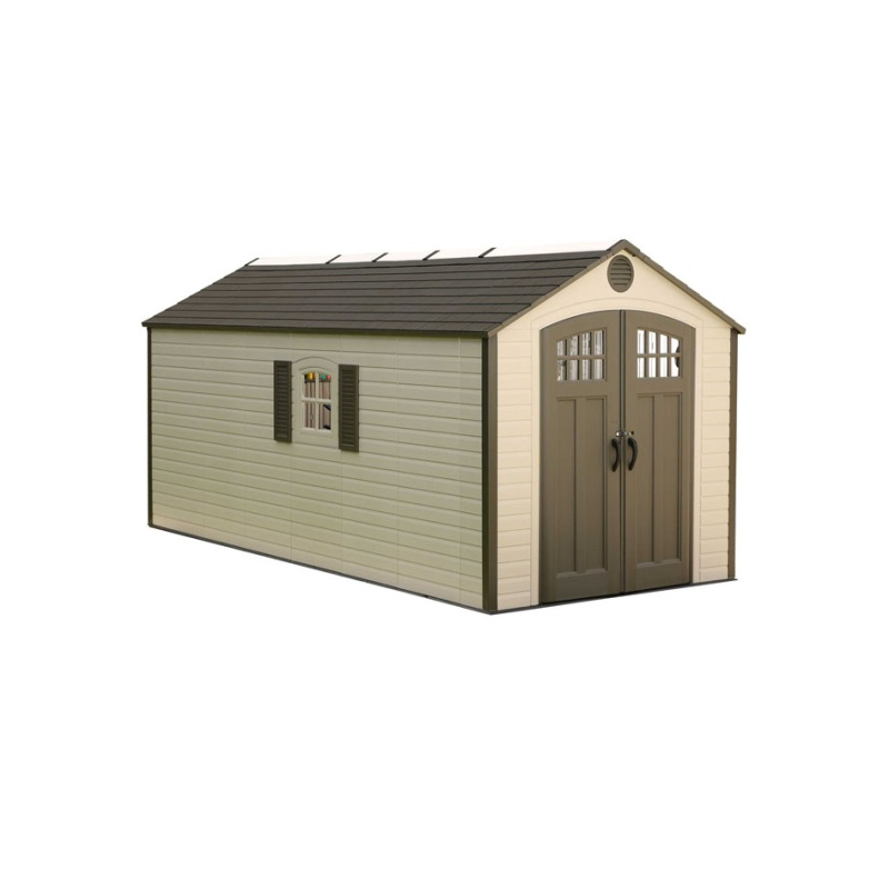 Lifetime 8x17.5 Ft Outdoor Storage Shed Kit w/ 2 Windows (60121)