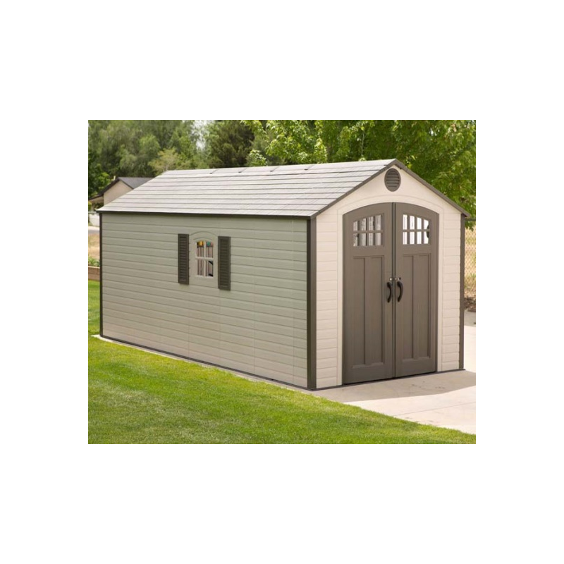 Lifetime 8x17.5 Ft Outdoor Storage Shed Kit w/ 2 Windows (60121)