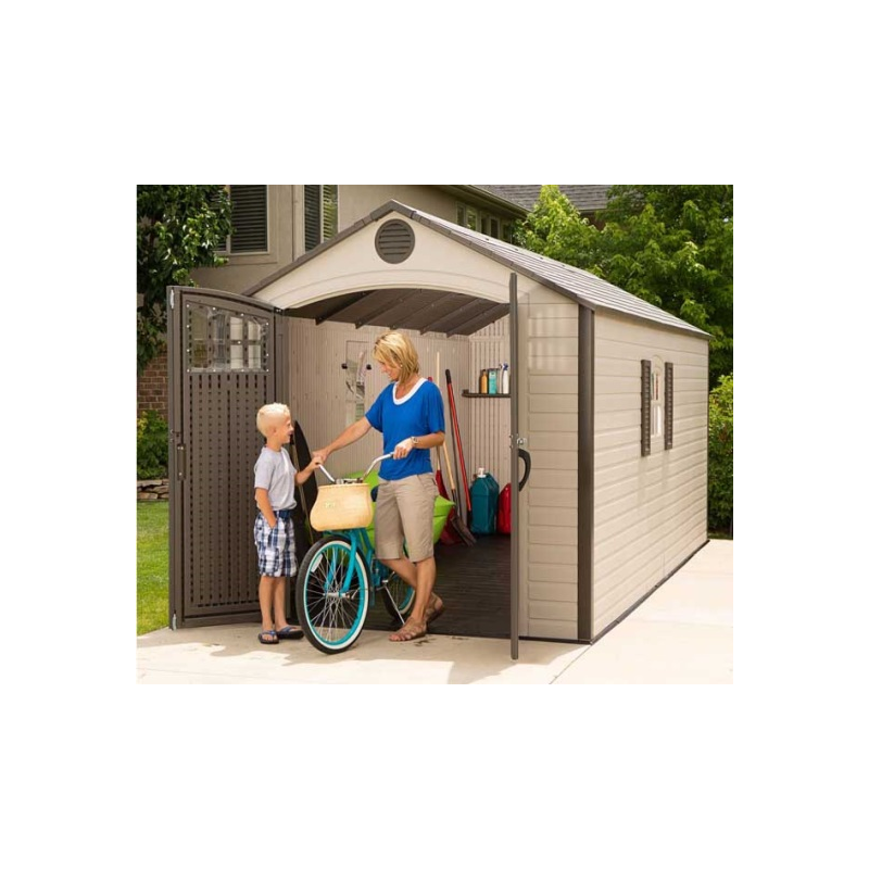 Lifetime 8x17.5 Ft Outdoor Storage Shed Kit w/ 2 Windows (60121)