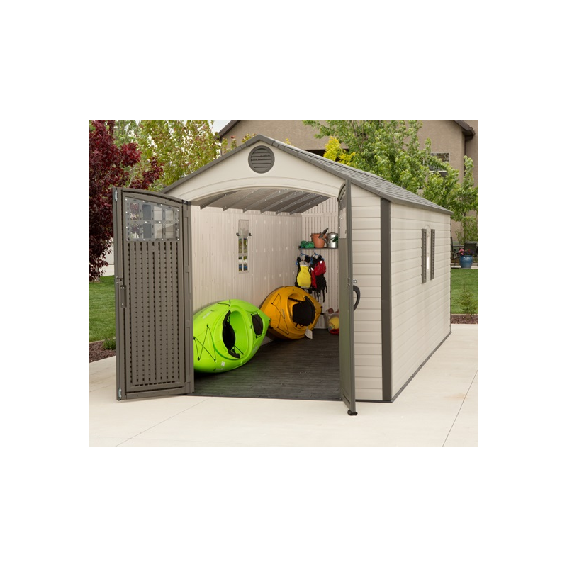 Lifetime Sheds 8x20 Plastic Storage Shed w/ 2 Windows (60120)