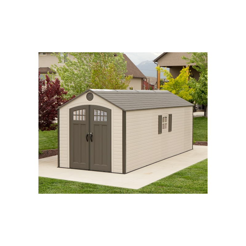 Lifetime Sheds 8x20 Plastic Storage Shed w/ 2 Windows (60120)