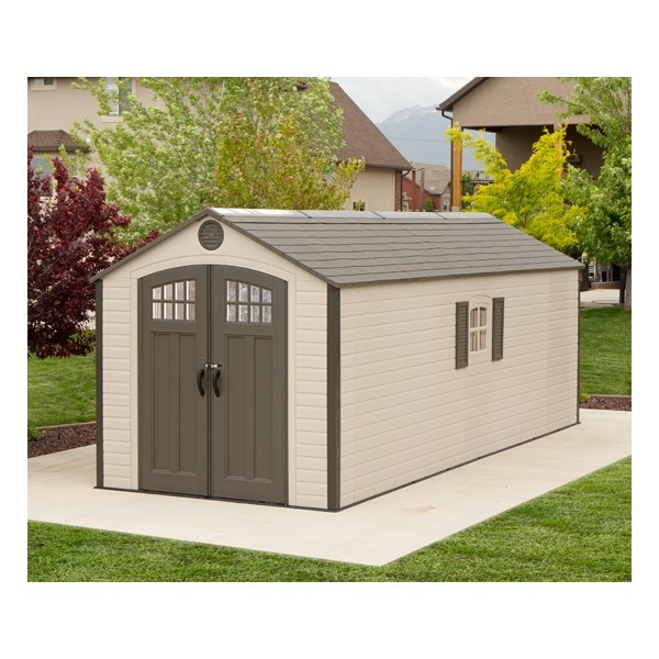 Lifetime Sheds 8x20 Plastic Storage Shed w/ 2 Windows (60120)