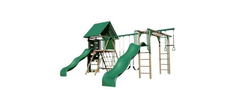 Deluxe Wood & Metal Swing Sets