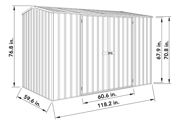 Absco Premier 10' x 5' Metal Storage Shed Kit (AB1000)