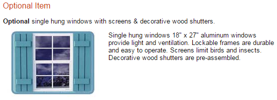 Best Barns Millcreek 12x20 Wood Storage Shed Kit - ALL Pre-Cut (millcreek_1220) - Optional window
