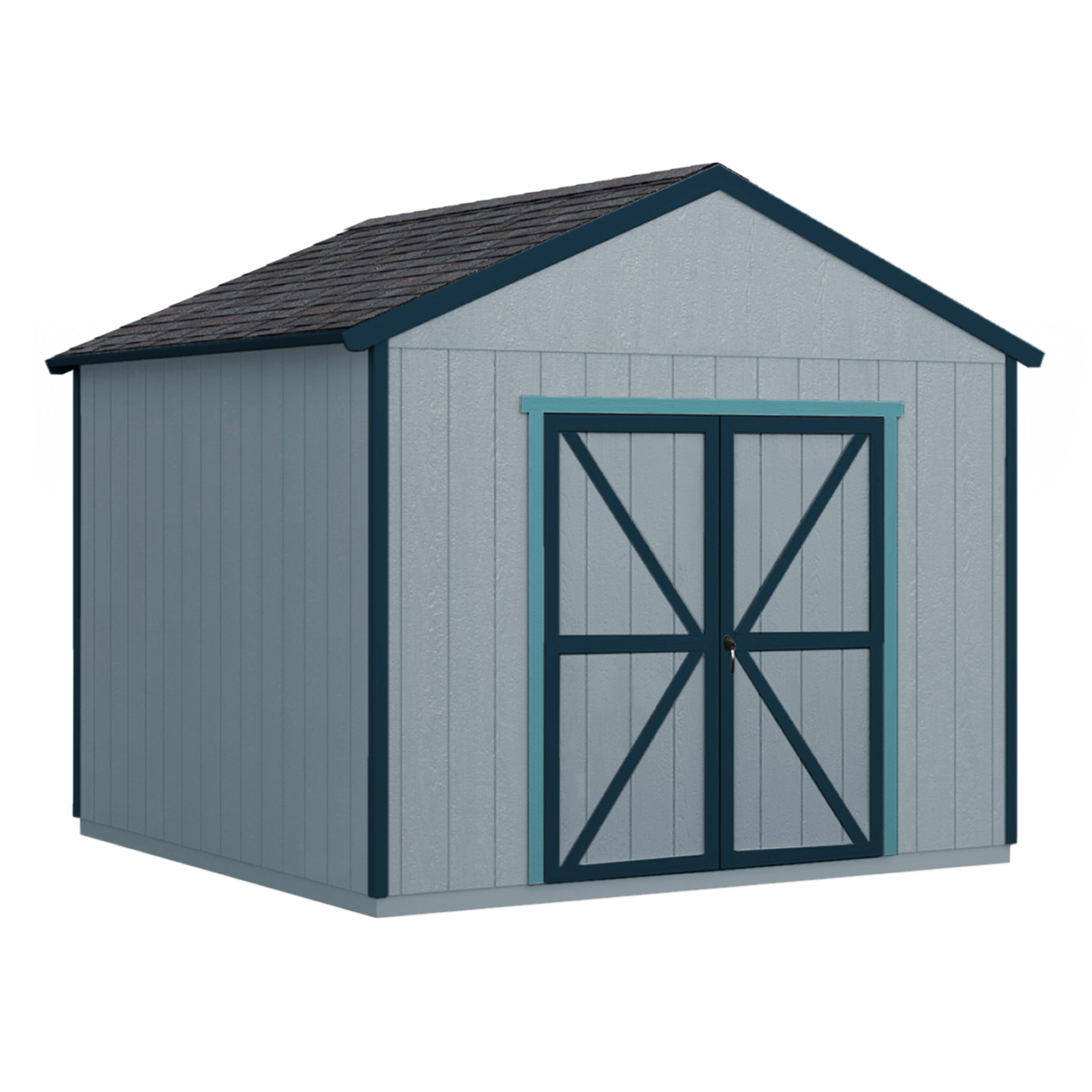 Handy Home Rookwood 10x10 Wood Storage Shed Kit (19427-6)