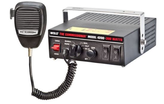 Wolo Commissioner 12-Volt 200-Watt Electronic Siren & P.A. Model (4200)-great emergency siren system 