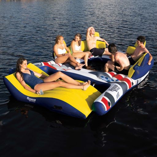 Aqua Leisure 6-7 Person Inflatable Raft with Detachable Docking Lounge (AZL20349) This inflatable dock is perfect for your water adventures this summer. 