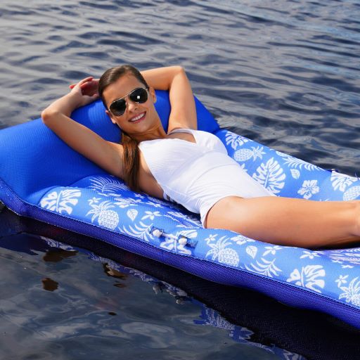Aqua Leisure Supreme Oversized Contour Lounge (APL19977EA) This inflatable dock is perfect for your water adventures this summer. 
