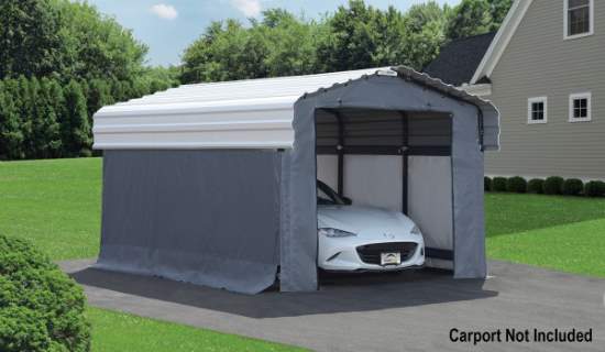 Arrow 10x15 Carport Enclosure Kit - Gray (10182) Protect your carport from the harsh weather elements. 