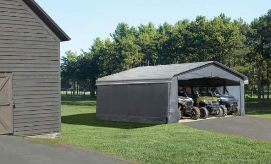 Arrow 20x20 Carport Enclosure Kit - Gray (10183) Protect your carport from the harsh weather elements. 