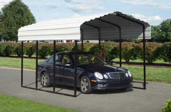 Arrow 10x15x9  Steel Carport Kit - Eggshell (CPH101509) This 10x15x9 carport is the best shade to your vehicle. 