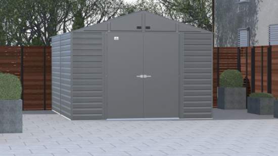 Arrow 10x14 Select Steel Storage Shed Kit - Charcoal (SCG1014CC) This Select 10x14 will give you the storage space that you need. 