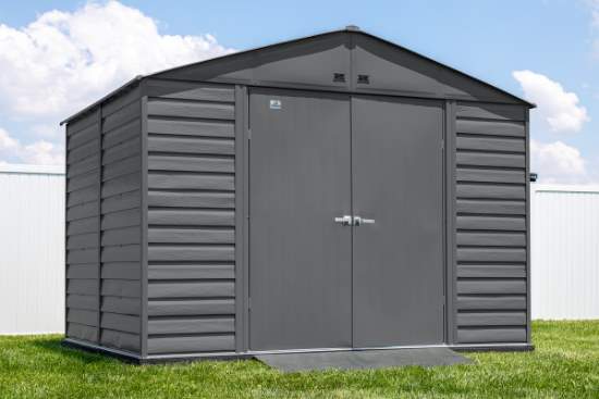 Arrow 10x8 Select Steel Storage Shed Kit - Charcoal (SCG108CC) This Select 10x8 will give you the storage space that you need. 