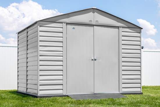 Arrow 10x8 Select Steel Storage Shed Kit - Flute Grey (SCG108FG) This Select 10x12 will give you the storage space that you need. 